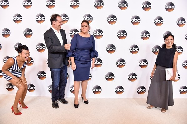 The cast of 'American Housewife' attends the Disney ABC Television Group TCA Summer Press Tour on August 4, 2016 in Beverly Hills, California.