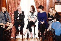 Director Ritesh Batra, Jim Boardbent, Michelle Dockery, Harriet Walter and Dr. Amanda Foreman attend the 'The Sense of an Ending' Lunch & Q and A at The Lotus Club on March 7, 2017 in New York City.
