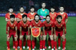 The members of the Chinese women's football team participating in the 2017 Algarve Cup