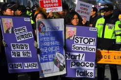 Protests in South Korea over the THAAD.