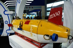 China's first 11,000-meter manned submersible Rainbow Fish is displayed at the 17th China International Industry Fair at National Exhibition and Convention Center.