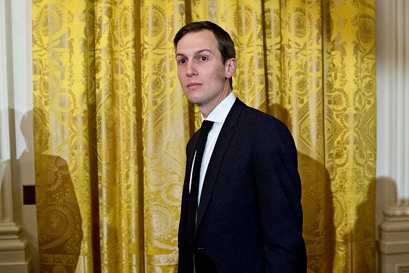 Jared Kushner arrives to a swearing-in ceremony of White House senior staff in the East Room of the White House on Jan. 22, 2017 in Washington, D.C.