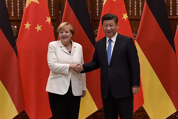 President Xi with German Chancellor Angela Merkel 