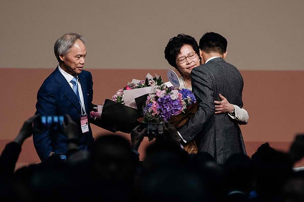 Carrie Lam wins the Hong Kong elections.