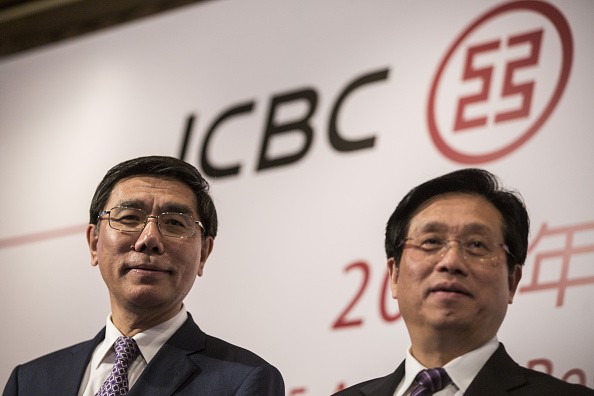 ICBC Chairman Jiang Jianqing (left) and Secretary Hu Hao