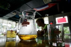 A pitcher of Tsingtao Beer