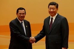 Cambodia's Prime Minister Hun Sen with China's President Xi Jinping 