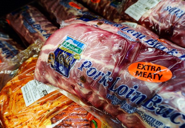 Farmland pork products, a brand owned by Smithfield Foods Inc, on sale at a supermarket in China.