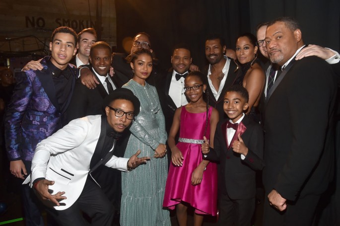 The cast and crew of Black-ish attend the 48th NAACP Image Awards at Pasadena Civic Auditorium on February 11, 2017 in Pasadena, California.