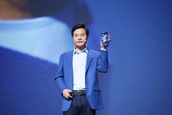 Xiaomi CEO Lei Jun makes a speech during the launch event of Mi 6 smartphone at Beijing University of Technology on April 19, 2017 in Beijing, China. 