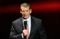  WWE Chairman and CEO Vince McMahon speaks at a news conference announcing the WWE Network.