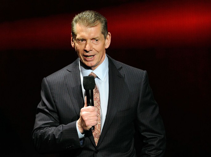  WWE Chairman and CEO Vince McMahon speaks at a news conference announcing the WWE Network.