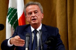 Lebanon's Central Bank Governor Riad Salameh speaks during a news conference at Central Bank in Beirut, Lebanon,