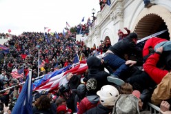 Pro-Trump protesters storm into the U.S. Capitol during clashes with police, during a rally to contest the certification of the 2020 U.S. presidential election