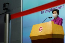 Hong Kong Chief Executive Carrie Lam speaks during a news conference over planned changes to the electoral system, in Hong Kong, China