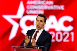 U.S. Sen. Josh Hawley of Missouri speaks at the Conservative Political Action Conference (CPAC) in Orlando, Florida