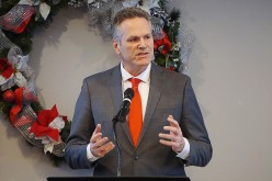  Alaska Governor Mike Dunleavy speaks at the Petroleum Club in Anchorage, Alaska, U.S.