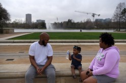 Alex Crenshaw, Kassidy Crenshaw and Cashi Nwosu spent time at Hermann Park as the state of Texas lifts 