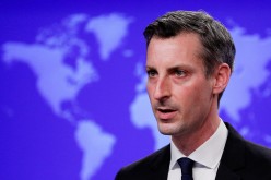 U.S. State Department Spokesman Ned Price speaks to reporters during a news briefing at the State Department in Washington, U.S.