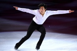Jan 17, 2021; Las Vegas, Nevada, USA; Nathan Chen performs during the Skating Spectacular event at the 2021 U.S