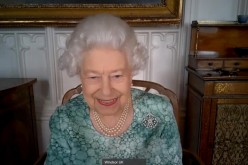 Britain's Queen Elizabeth II attends a virtual science showcase to mark British Science Week in this screenshot provided 