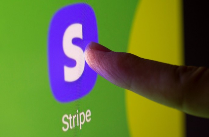Stripe app logo is displayed in this illustration taken 