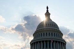 The dome of the U.S. Capitol Building is seen as the sun sets on Capitol Hill in Washington, U.S.