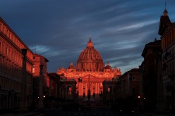 General view of St. Peter's Basilica on the day that Pope Francis will hold the first weekly general audience