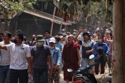 Anti-coup demonstrators march in Nyaung-U, Myanmar