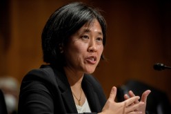 Katherine C. Tai addresses the Senate Finance committee hearings to examine her nomination to be United States Trade Representative, 