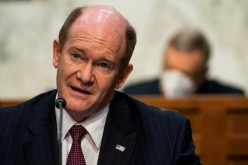 Senator Chris Coons (D-DE) during Attorney General nominee Merrick Garland's confirmation hearing before the Senate Judiciary Committee