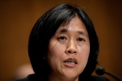 Katherine C. Tai addresses the Senate Finance committee hearings to examine her nomination to be United States Trade Representative