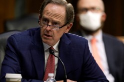 U.S. Sen. Pat Toomey (R-PA) speaks during a Senate Banking, Housing, and Urban Affairs Committee nomination hearing on Capitol Hill in Washington, U.S.