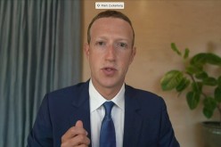 Facebook CEO Mark Zuckerberg testifies remotely via videoconference in this screengrab made from video during a Senate Judiciary Committee hearing titled, 
