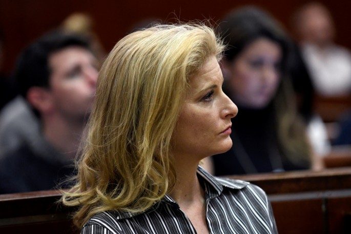Summer Zervos, a former contestant on The Apprentice, appears in New York State Supreme Court during a hearing on a defamation case against U.S. President