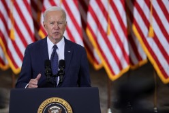 U.S. President Joe Biden speaks about his $2 trillion infrastructure plan during an event to tout the plan at Carpenters Pittsburgh Training Center in Pittsburgh