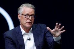 Ed Bastian, CEO of Delta Air Lines, speaks during a keynote address at the 2019 Consumer Electronics Show (CES) in Las Vegas, 