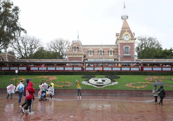 A general view of the entrance of Disneyland theme park in Anaheim, California, U.S.,