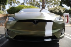 A Tesla car is seen in Los Angeles, California, U.S.,