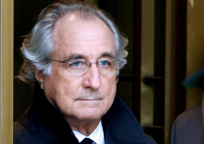 Accused swindler Bernard Madoff exits the Manhattan federal court house in New York, U.S. 