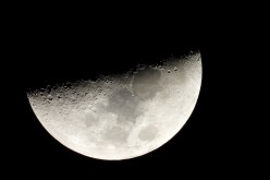  Moon is seen in the sky during the closest visible conjunction of Jupiter and Saturn in 400 years, in Tejeda, on the island of Gran Canaria, Spain