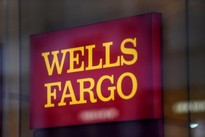 A Wells Fargo logo is seen in New York City, U.S.