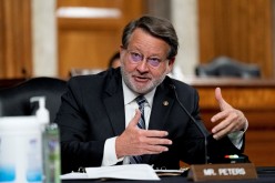 Sen. Gary Peters, D-Mich., speaks at a hearing to examine United States Special Operations Command and United States Cyber Command 