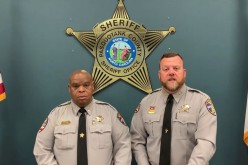 Pasquotank County Sheriff Tommy Wooten II and Chief Deputy Daniel Fogg explaining why they still haven't released the bodycam footage of Andrew Brown Jr killing in this still image