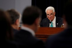 U.S. Rep. Charlie Crist (D-FL) listens to FBI Director Christopher Wray testify on the FBI's budget request before a House Appropriations Subcommittee hearing on Capitol Hill in Washington, U.S.,
