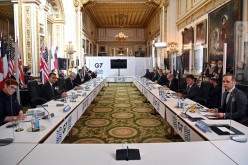 Attendees take part in G7 foreign ministers meeting in London, Britain