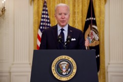 U.S. President Joe Biden delivers remarks on the April jobs report from the East Room of the White House in Washington, U.S.,