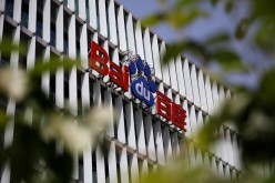 The logo of Chinese search engine leader Baidu is seen at the company's headquarters in Beijing, China