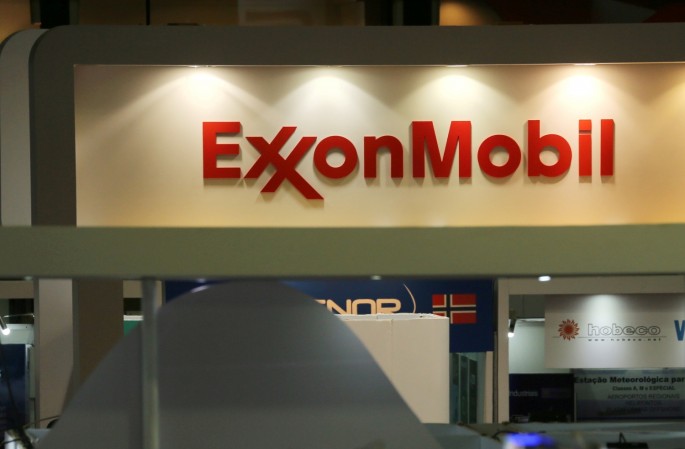 A logo of the Exxon Mobil Corp is seen at the Rio Oil and Gas Expo and Conference in Rio de Janeiro, Brazil 