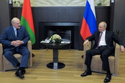 Russian President Vladimir Putin meets with his Belarusian counterpart Alexander Lukashenko in Sochi, Russia 